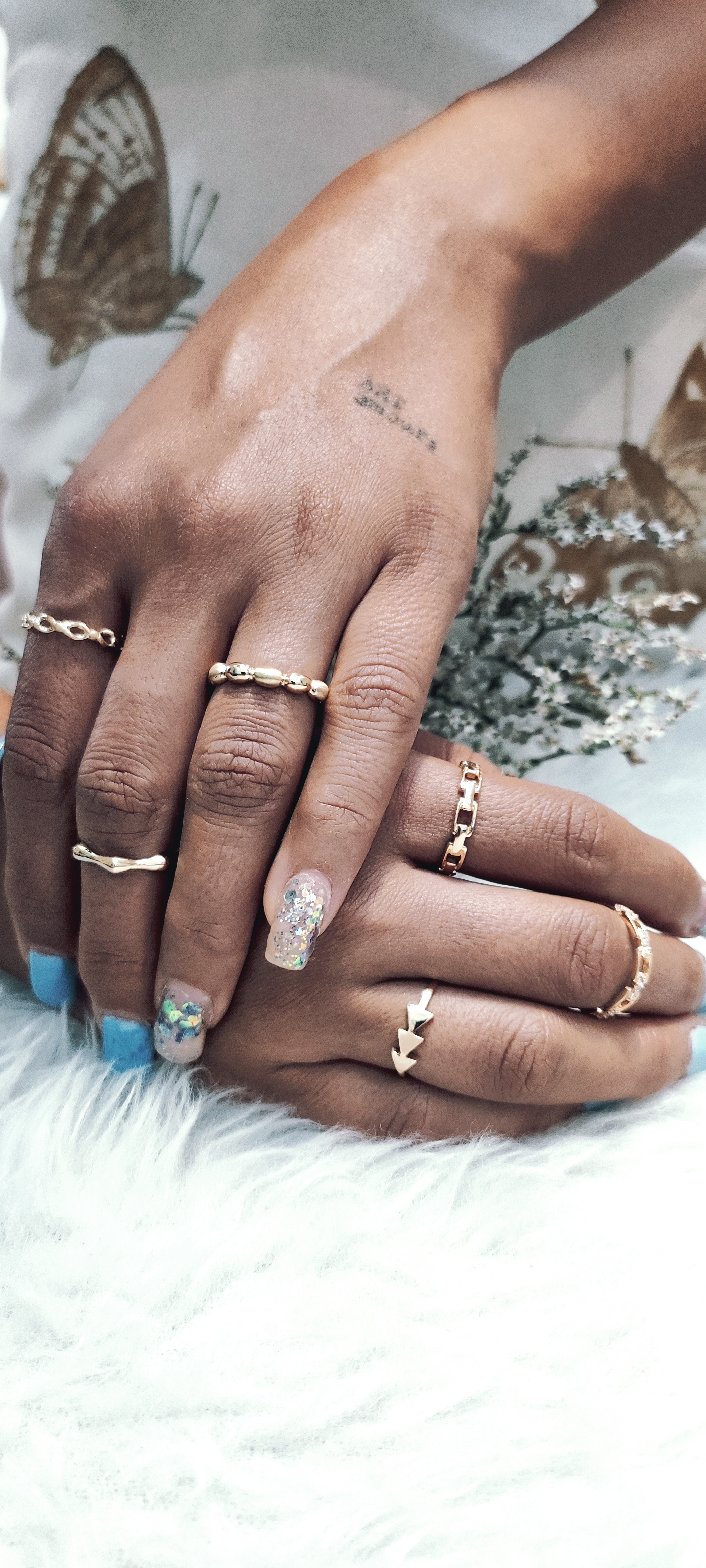 مجموعه انگشتر های مینیمال انگشتر مینیمال وزن تقریبی زیر 1 تا 2 گرم